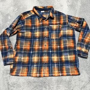 Columbia Fleece Mens XXL Steens Mountain Shirt Jacket Flannel Plaid Snap